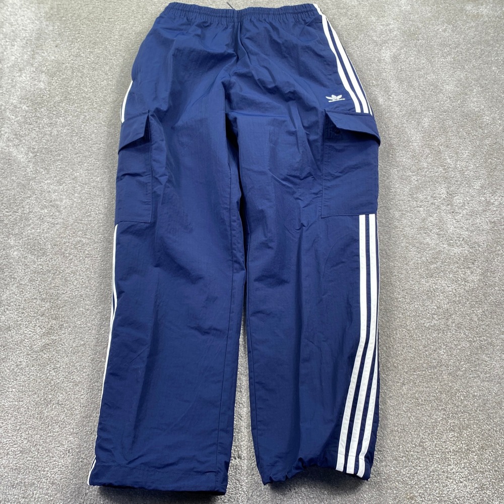 Adidas Originals Mens 3S Cargo Pants Night Indigo Blue Ripstop HR3362 Size M